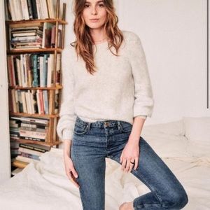 Sézane Alban Jumper, pearl grey - size SMALL